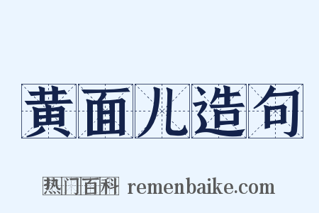 黄面儿造句是什么意思的图片